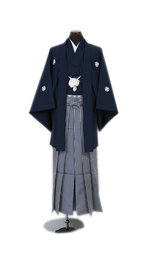 濃紺紋服セット