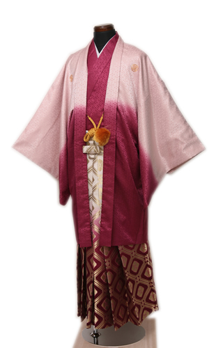 ワイングラデーション紋服セット01