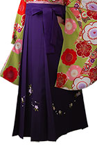 紫ぼかし刺繍八重桜