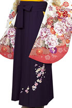 紫小桜刺しゅう