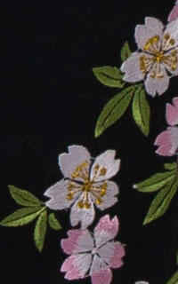 緑桜刺繍
