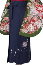 紺光沢前後刺繍