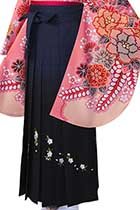 明紺黒ぼかし刺繍