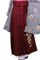 えんじ縦桜