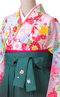 花柄リボン水色