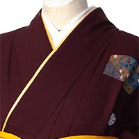 濃えんじ柄