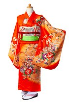 オレンジ花つる