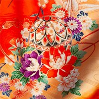 オレンジ花つる