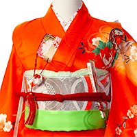 オレンジ花つる