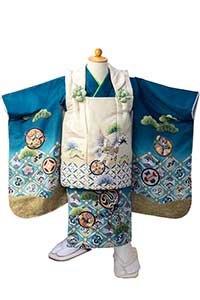 黄緑被布に青緑