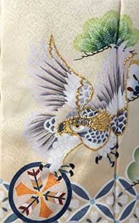 黄緑被布に青緑