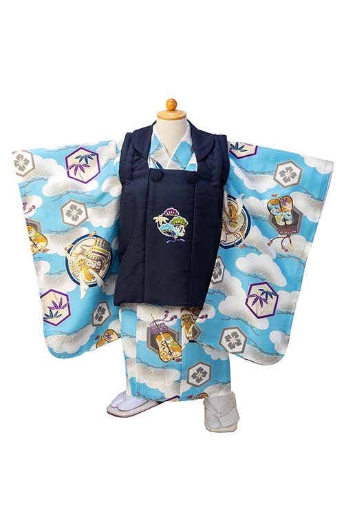 紺松被布に水色