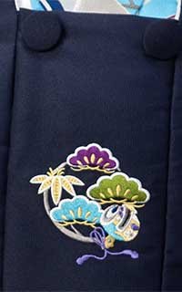 紺松被布に水色