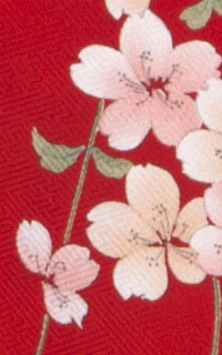 赤桜小紋