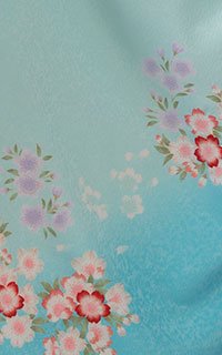 パステルブルー刺繍